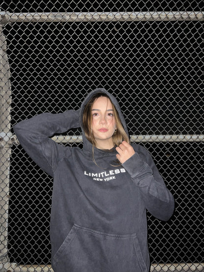 LIMITLESS X Hoodie - Black Wash